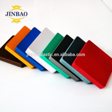 JINBAO 4x8 pies blanco rígido material de PVC signo 8mm lámina de espuma de pvc